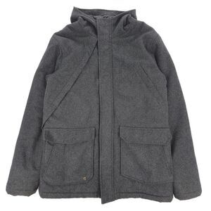 VOLCOM Woolies Jacket Cargo Hoodie Military Coat Streetwear Gorpcore Medium Gray
